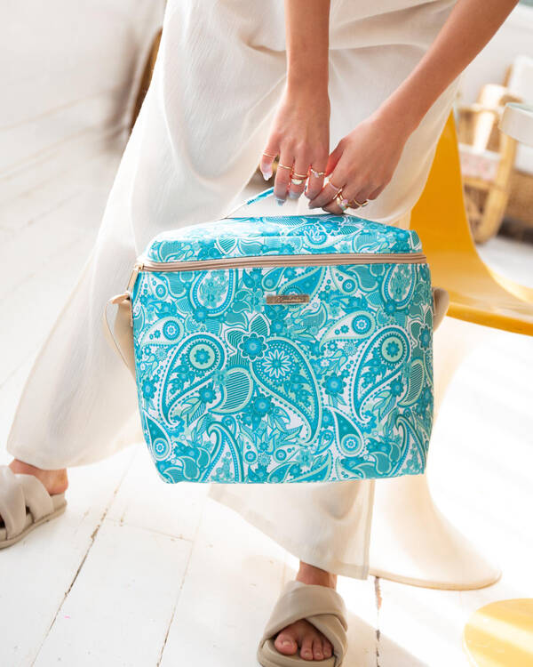 Aqua Paisley Cooler Bag