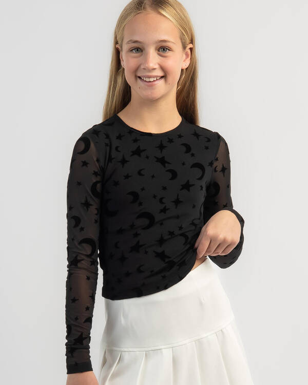 Eclipse Mesh Long Sleeve Top