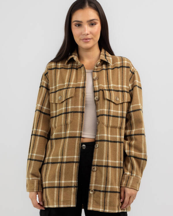 Long Check Shacket