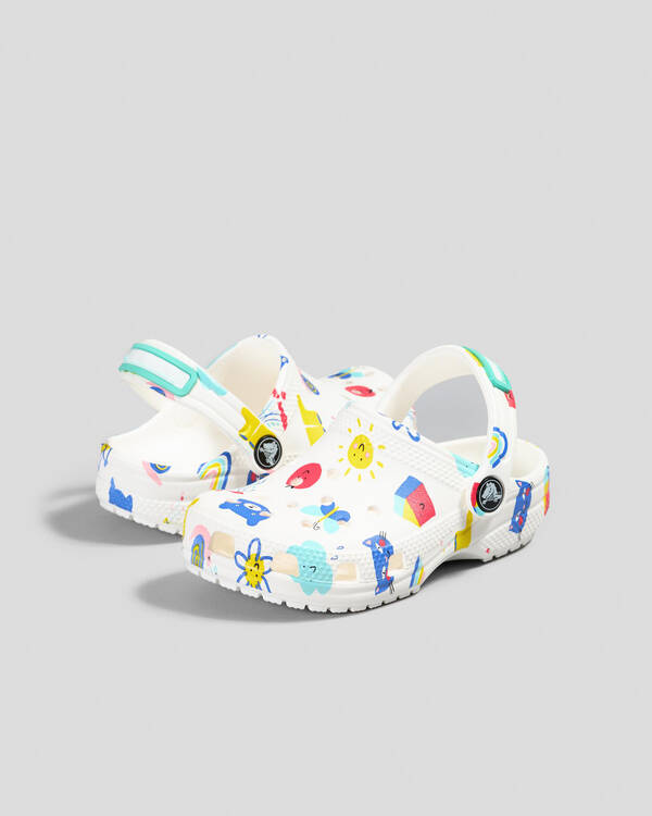 Toddlers' Classic Doodle Print Clogs Shoes