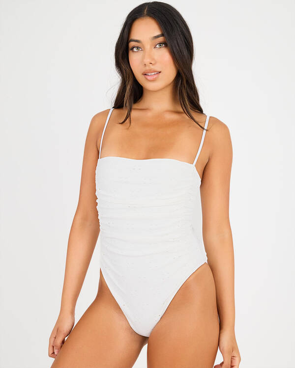 Brighton Eyelet Scrunched Side One Piece Swimsuit