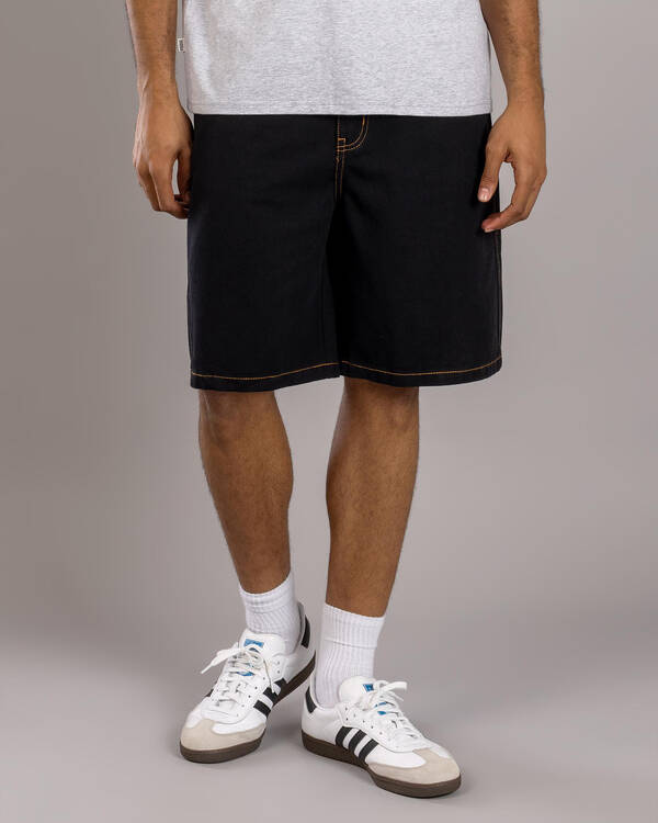 Print Denim Standard Shorts