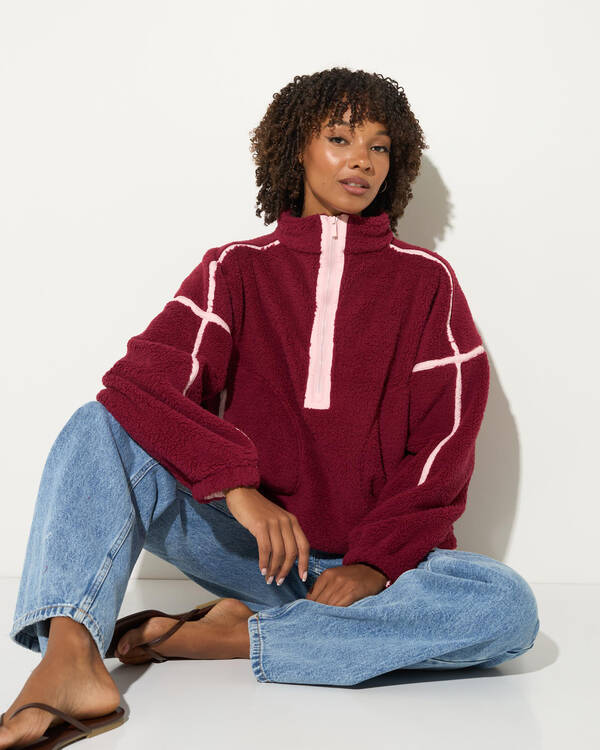 Summit Quarter Zip Polar Fleece Sweatshirt