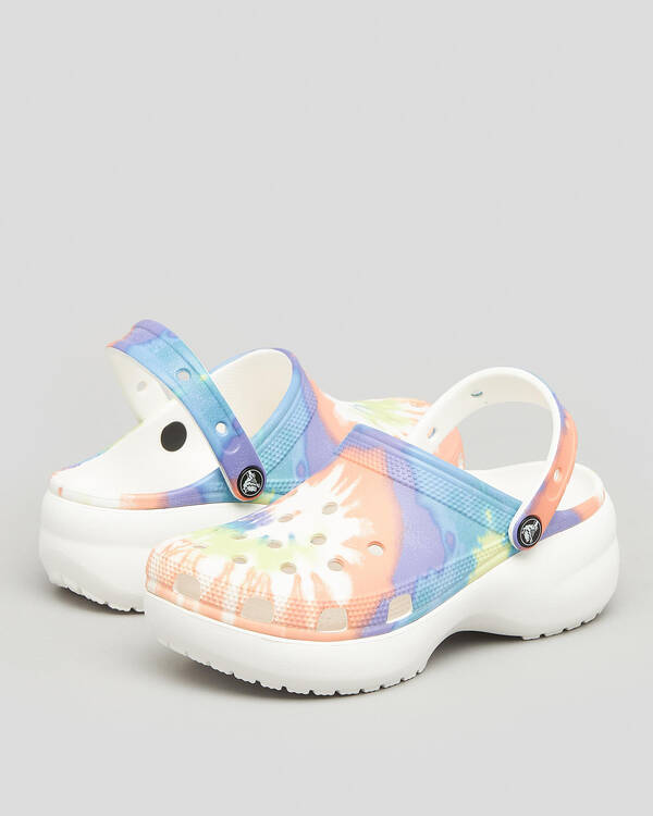 Classic Platform Tie Dye Graphic Clogs