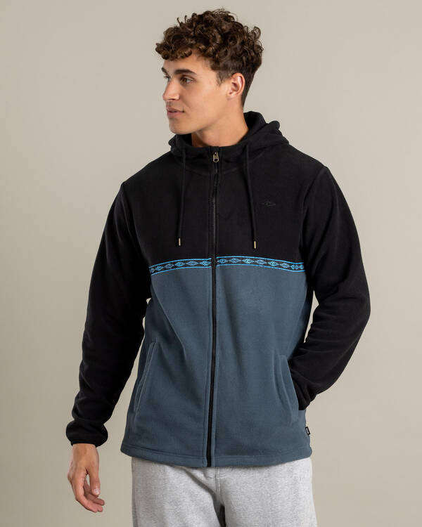 Split Peak Zip Thru Hooded Fleece