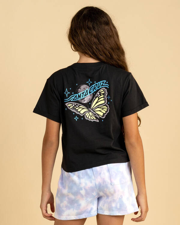 Winged Moon Strip Centre Cropped T-Shirt