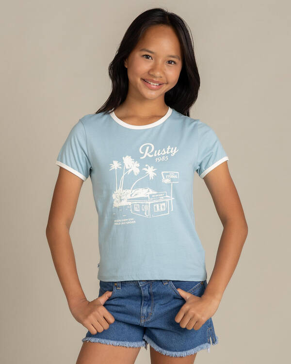 Girl's Sunset Wishes Ringer T-Shirt