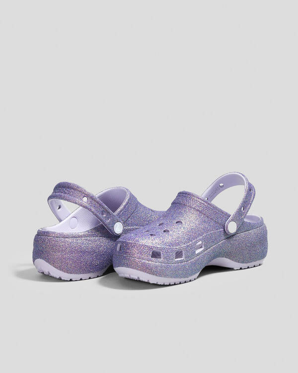 Classic Platform Glitter Clogs Shoes