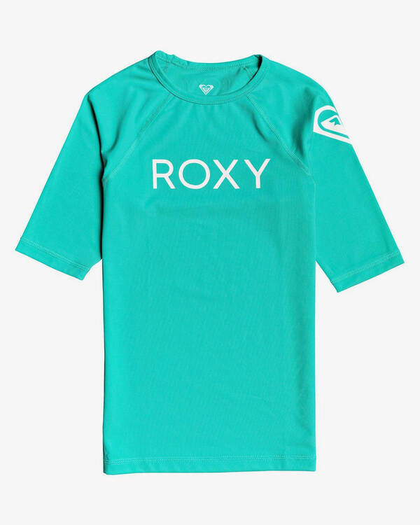 Girls Funny Wave Short Sleeve Rash Vest