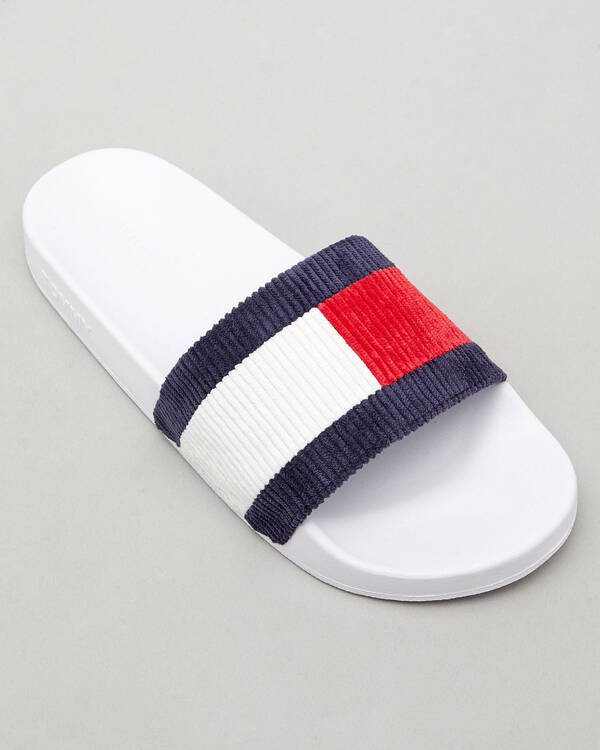 Corduroy Tommy Jeans Pool Slide Sandals