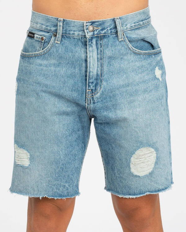 High Water Rip Denim Walk Shorts