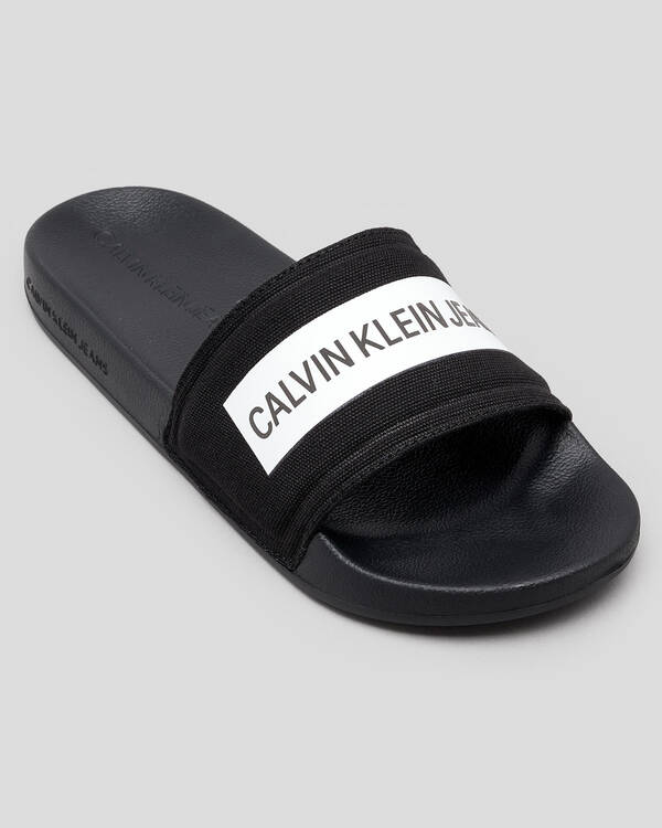 Textile Slide Sandals