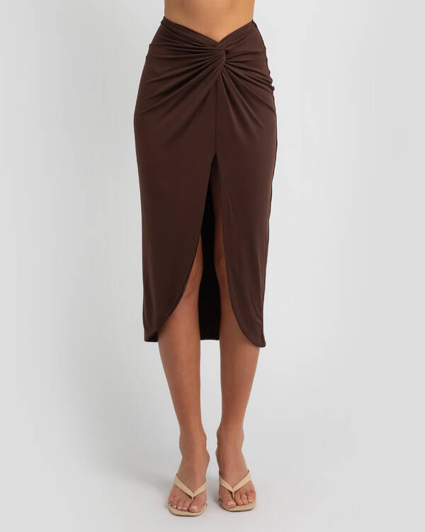 Raw Midi Skirt