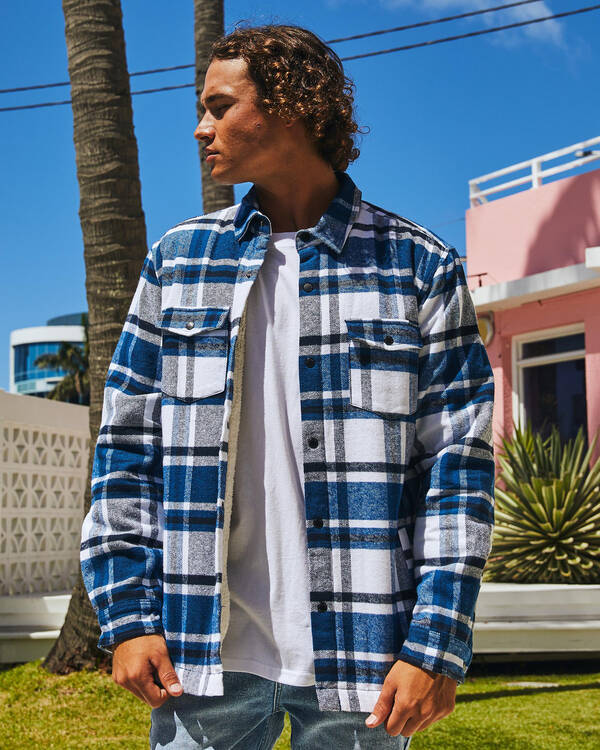 Segmented Long Sleeve Flannel Shirt