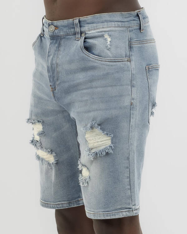 Ripped Denim Shorts