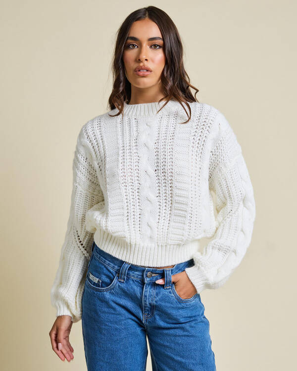 Folktale Crop Chunky Knit Sweater