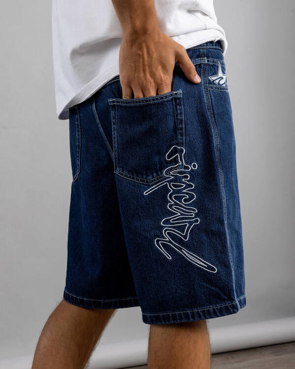 Medina Script Denim Walk Shorts
