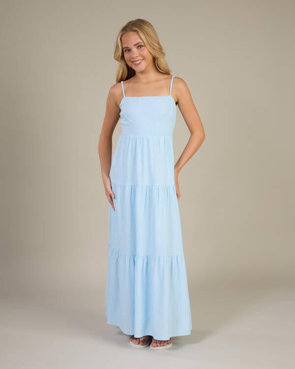light blue casual maxi dress Women's Lantern Sleeve Flowy Fall 2025 V-Neck Smocked Waist A-Line Tiered Semi Formal Long Wedding Guest Dresses, Blue, S at Amazon Women's Clothing store xxl dress Light Blue Maxi Dresses -