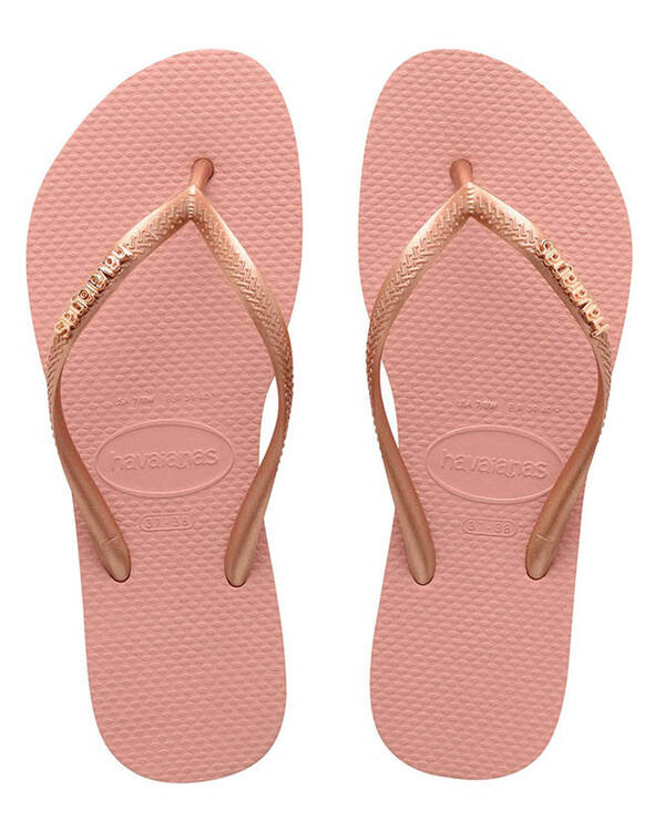 Slim Metal Logo Thongs