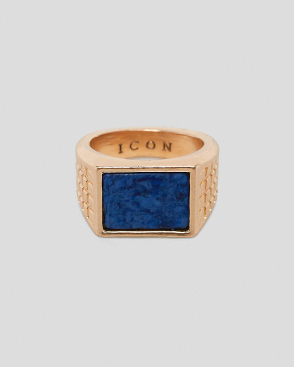 Checkerboard Stone Signet Ring