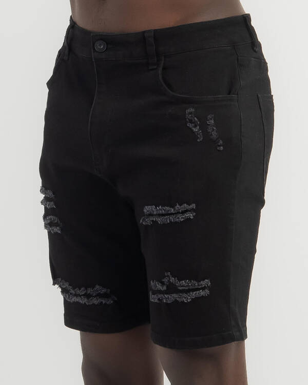 Demolished Denim Shorts