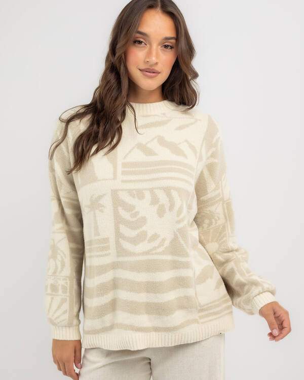 Santorini Sun Jacquard Crew Jumper