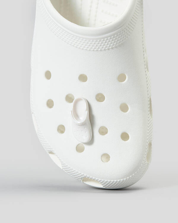 3D White Classic Clog Jibbitz