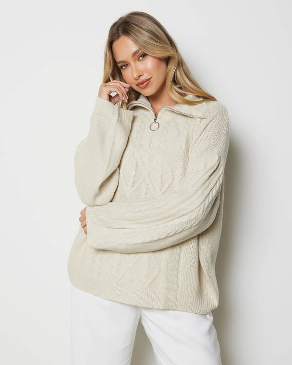 Aaliyah Half Zip Jumper