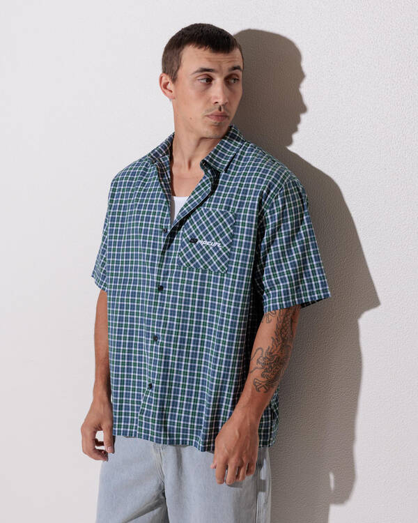 Archive Script Plaid Short Sleeve Shirt
