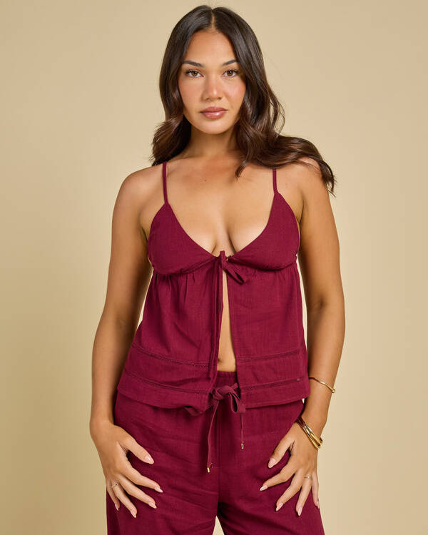Seraphina Hawaii Tie Front Top