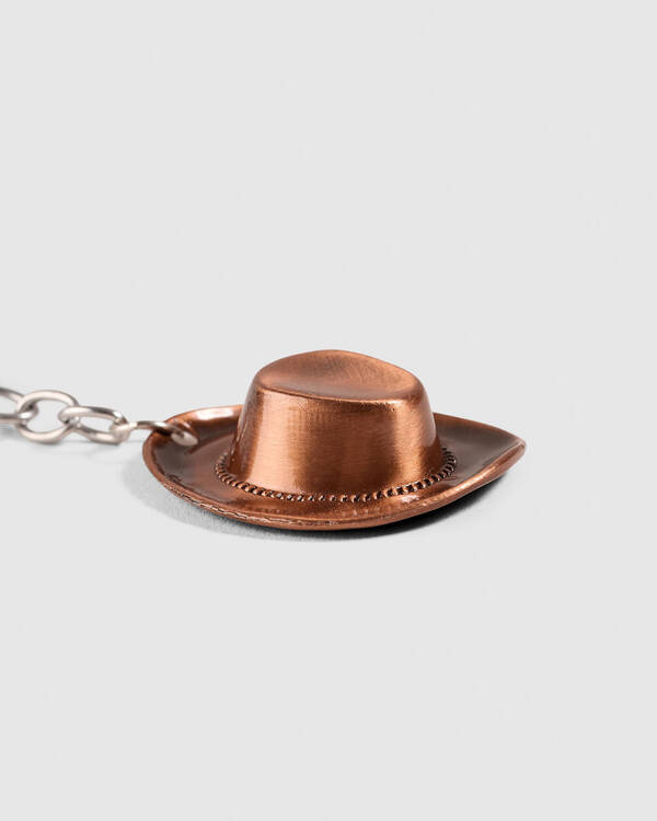 Metal Cowboy Hat Keyring