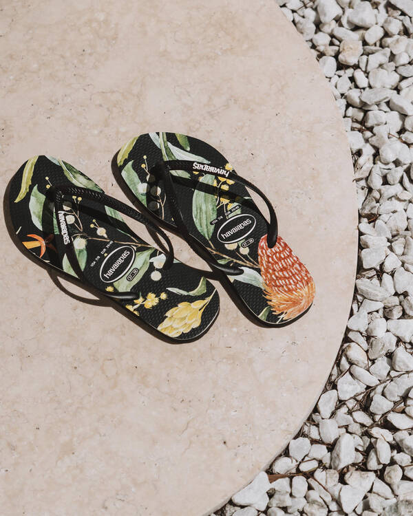 Slim Fauna Bush Flower Thongs