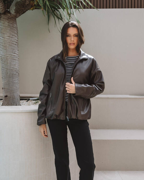 Halo Faux Leather Jacket