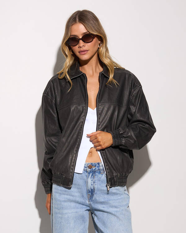 Cyrus Faux Leather Jacket