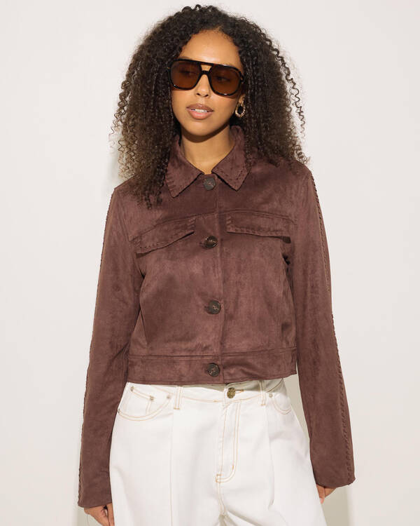 Splendor Faux Suede Jacket