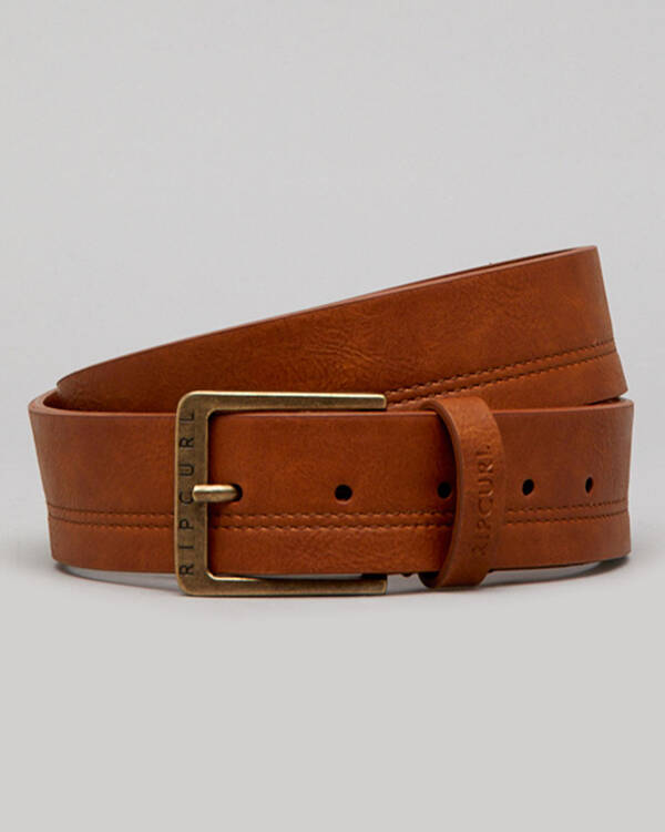 Double Stitch Faux Leather Belt