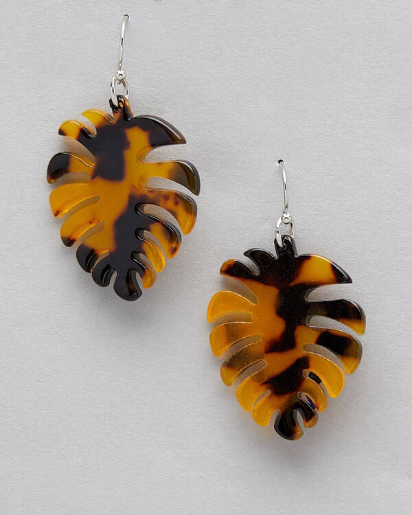 Tort Leaf Earrings