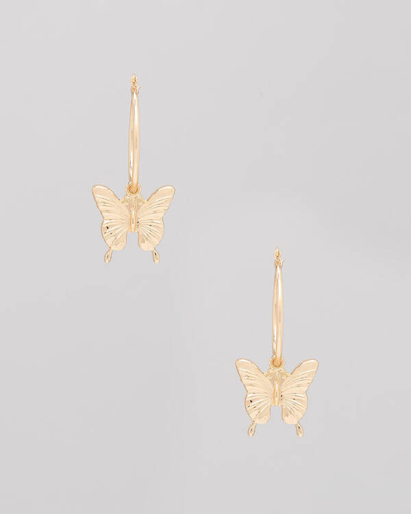 Butterfly Hoop Earrings
