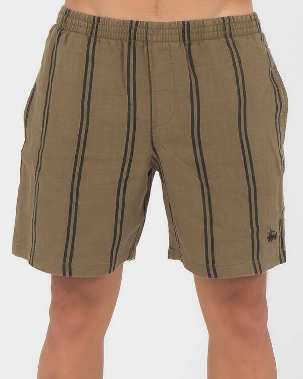 Stripe Linen Beach Shorts