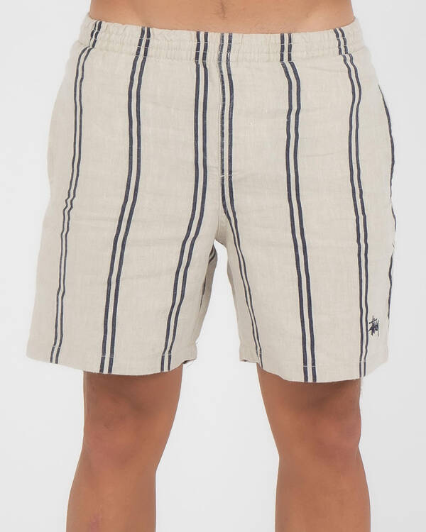 Stripe Linen Beach Shorts