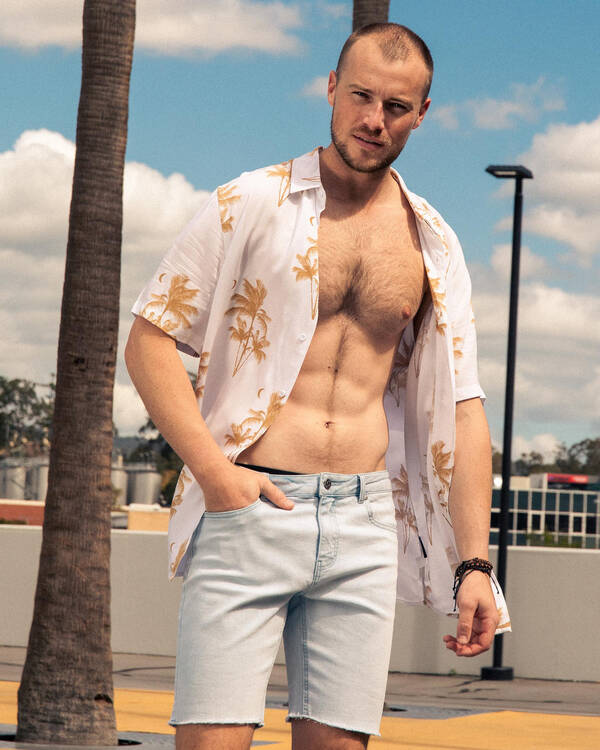 Tropical Beach Short Sleeve Shirt