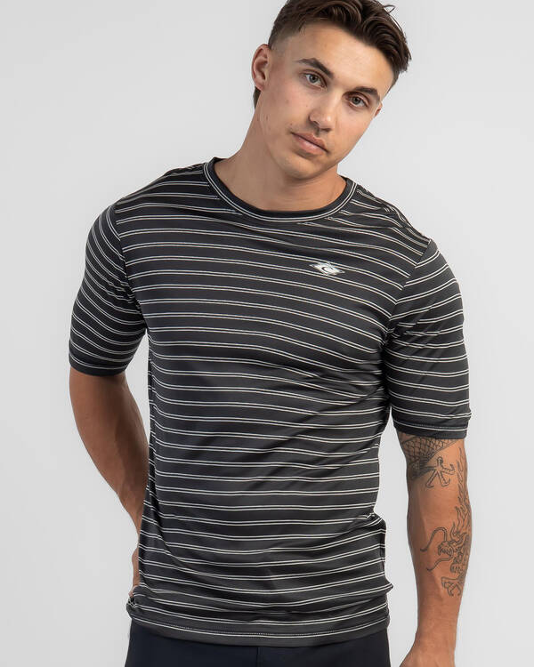 Plain Stripe Short Sleeve Rash Vest