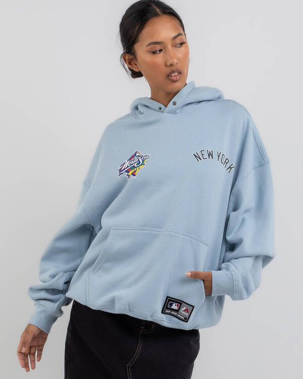 NY Yankees Vintage Athletic Popper Neck Hoodie