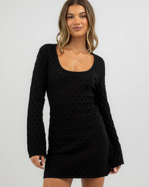 Leo Long Sleeve Knit Mini Dress