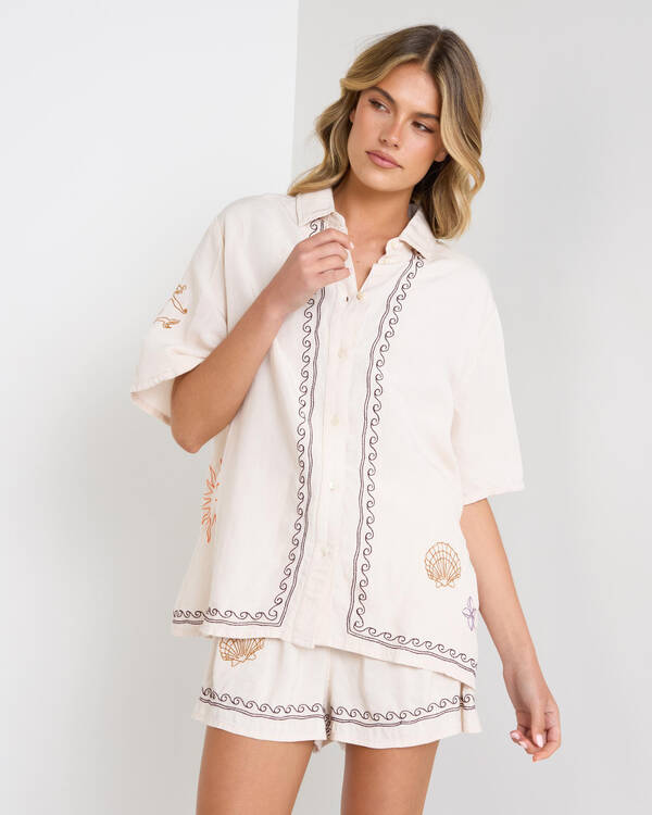 Beach Party Embroidered Shirt