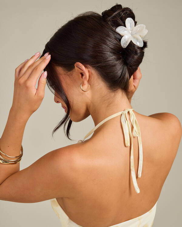 Frangipani Hair Claw Clip