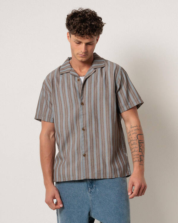 Vacation Stripe Short Sleeve Shirt