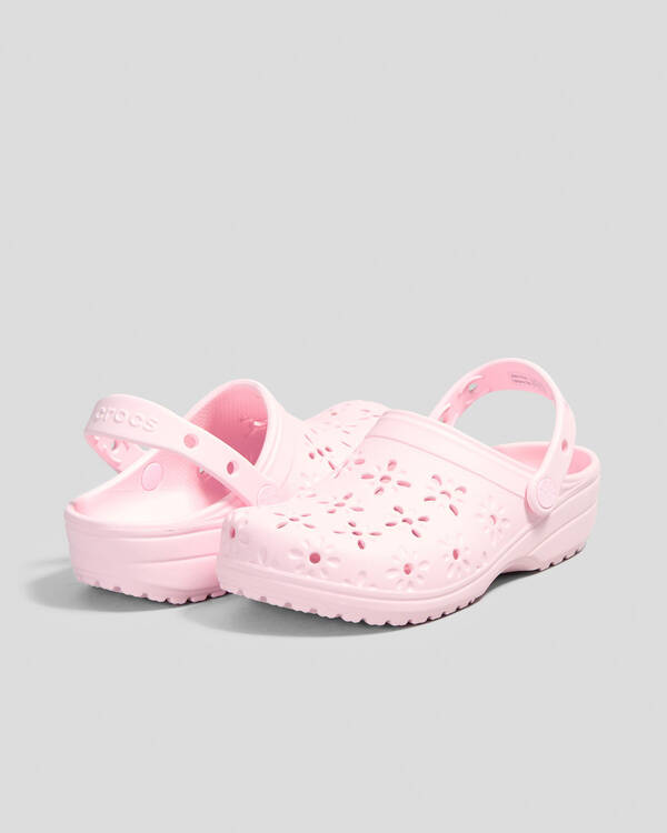 Classic Floral Cut Out Clogs Shoes