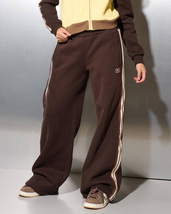 Toffee Wide Leg Track Pants