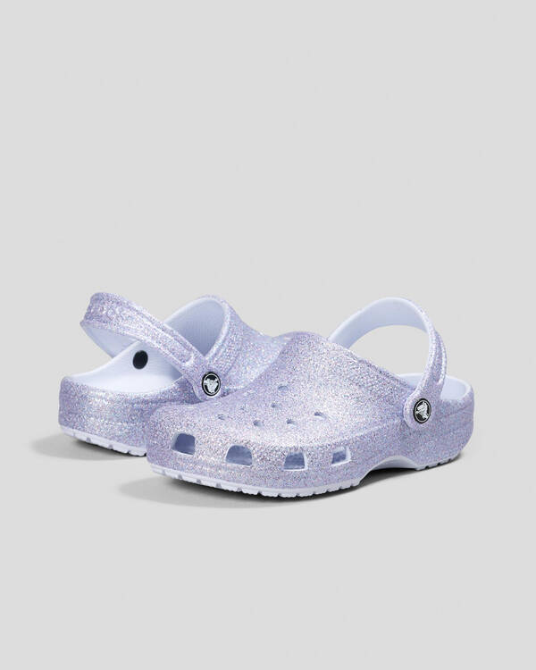 Kids Glitter Clogs Shoes